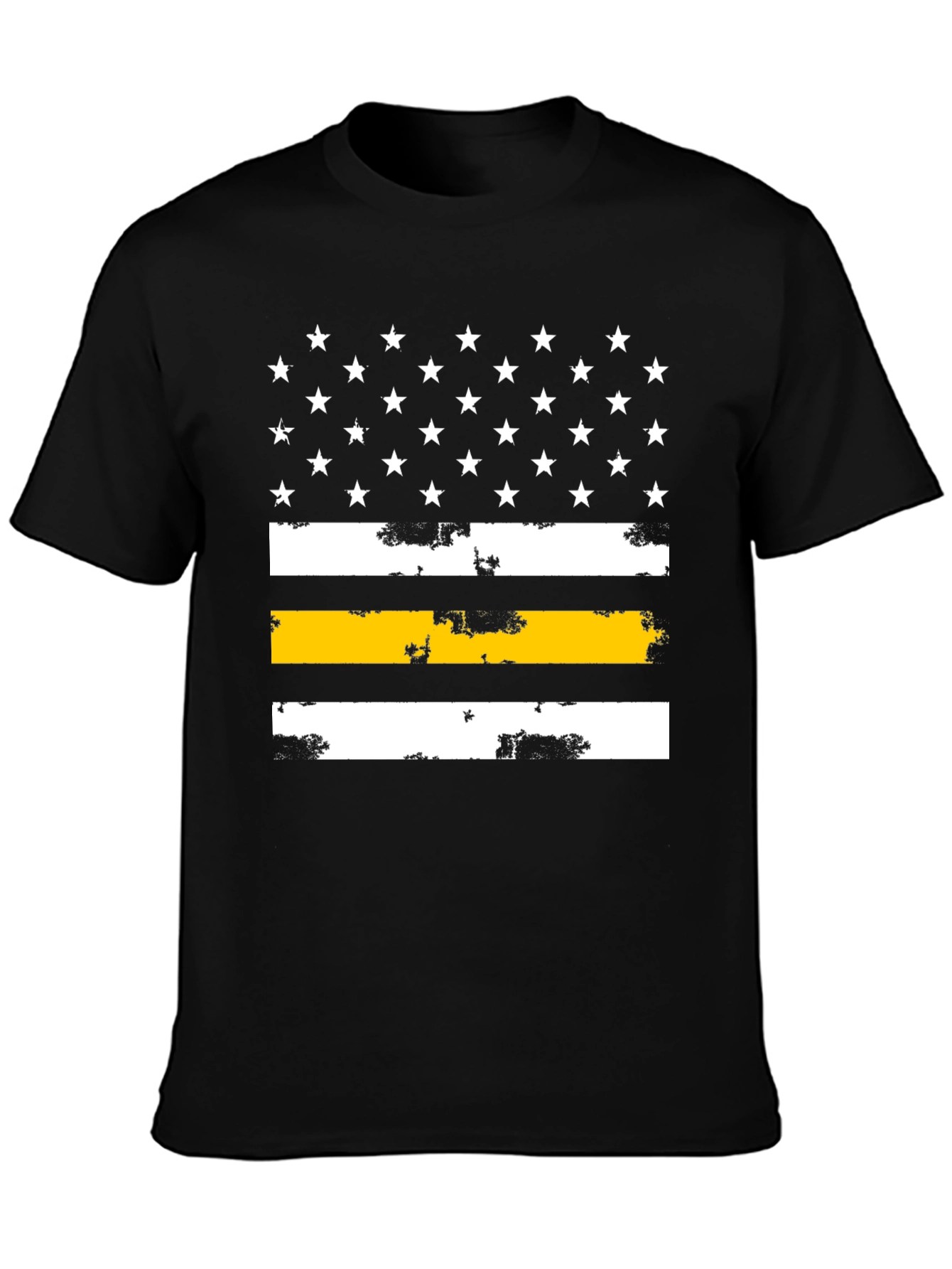 Thin Yellow Line American Flag Graphic Tee
