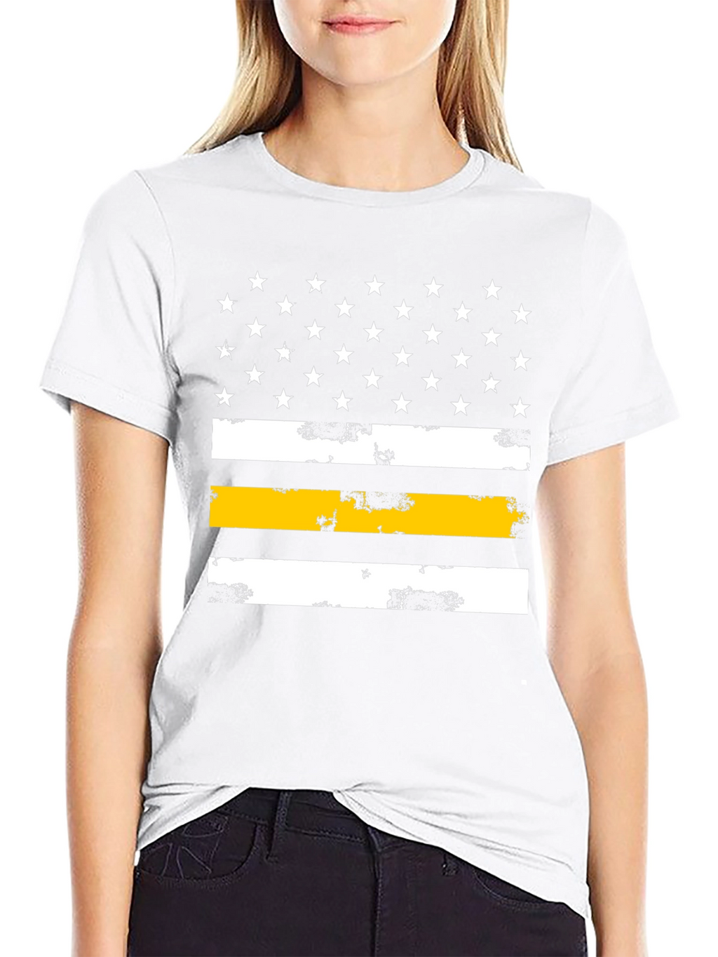 Thin Yellow Line American Flag Graphic Tee