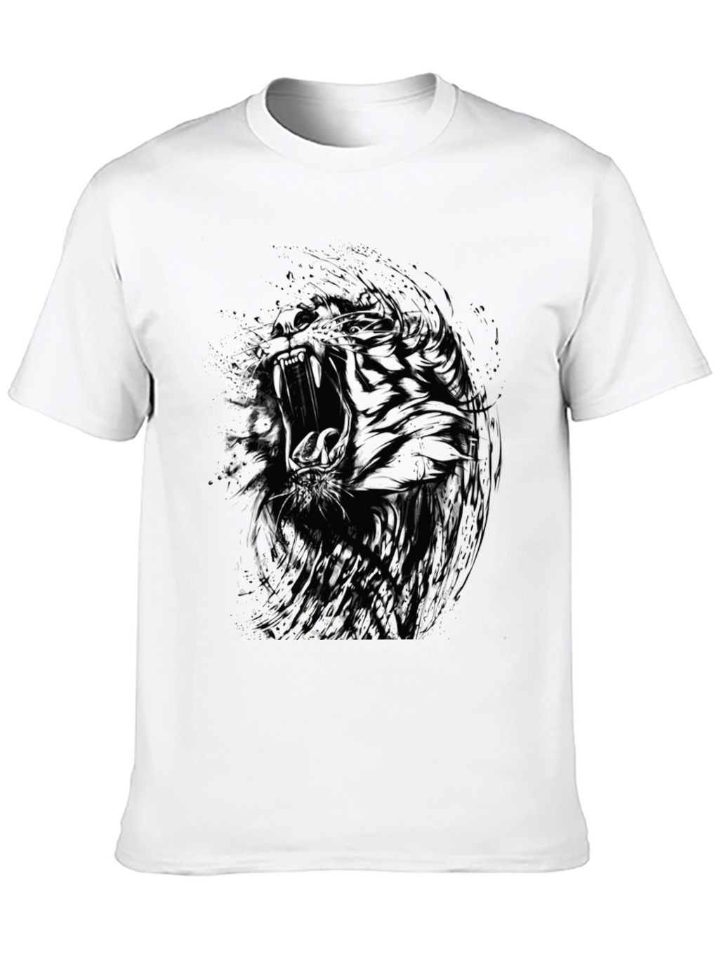 Abstract Tiger Graphic T-Shirt