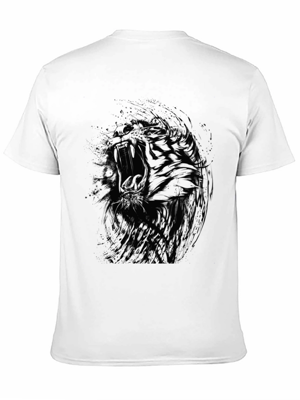 Abstract Tiger Graphic T-Shirt