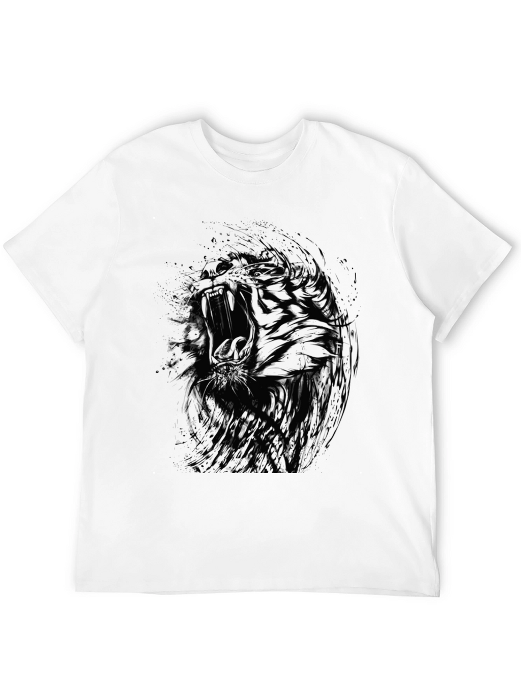 Abstract Tiger Graphic T-Shirt