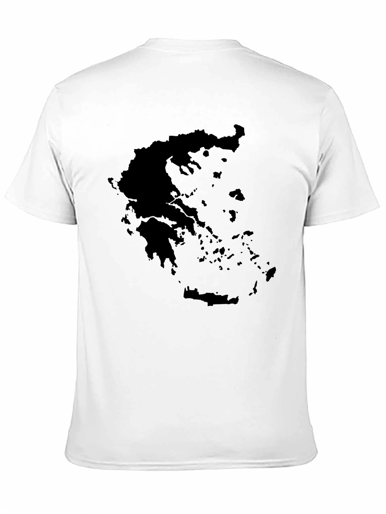 Greece Map Silhouette Black Graphic Tee