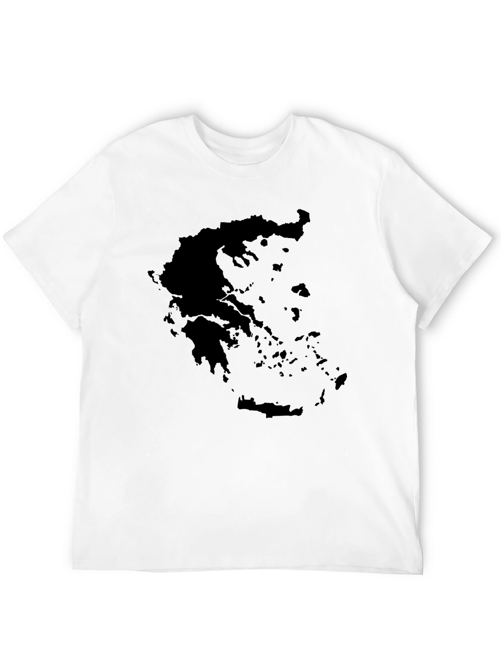 Greece Map Silhouette Black Graphic Tee