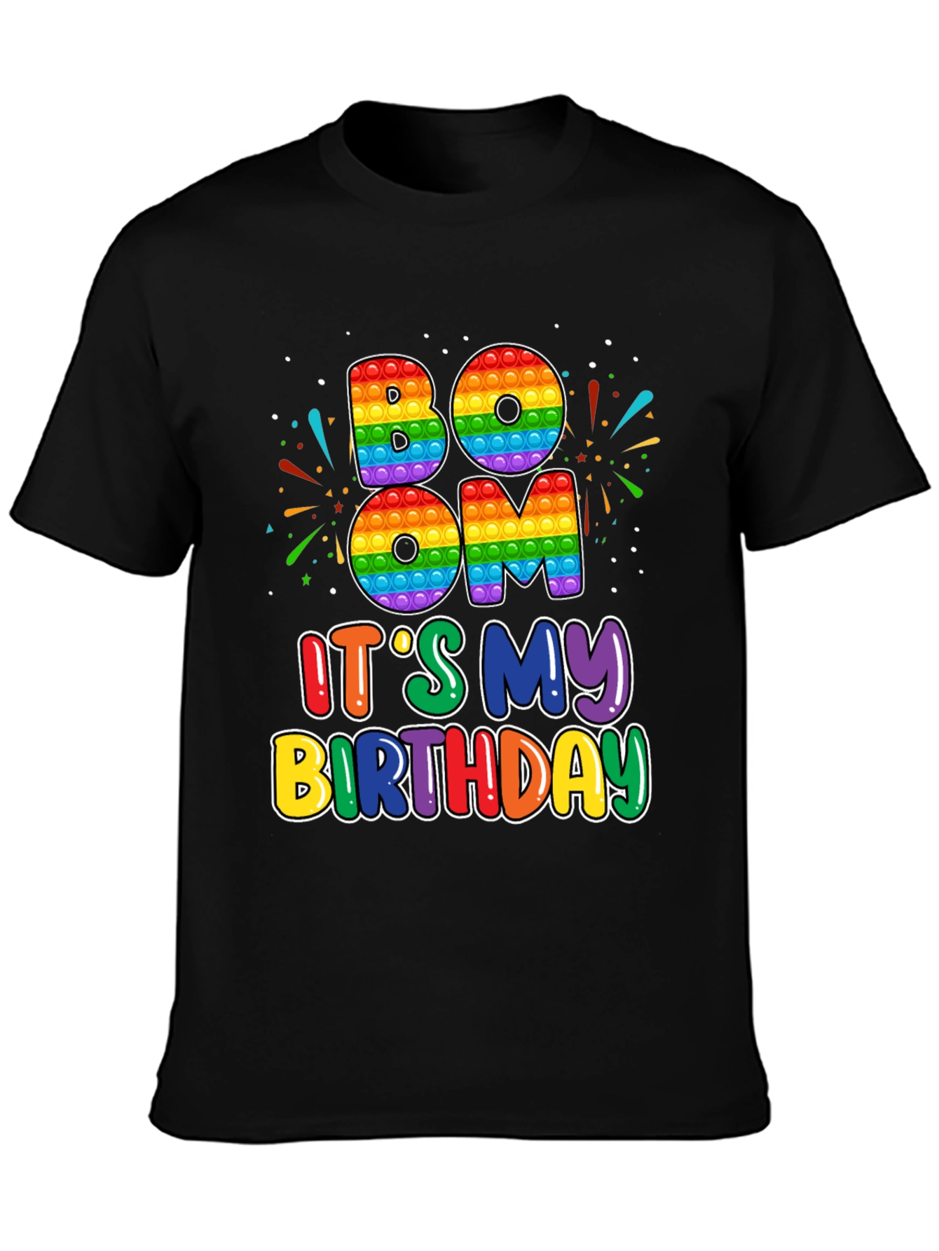 BOOM Its My Birthday T-Shirt - Rainbow Pop Design