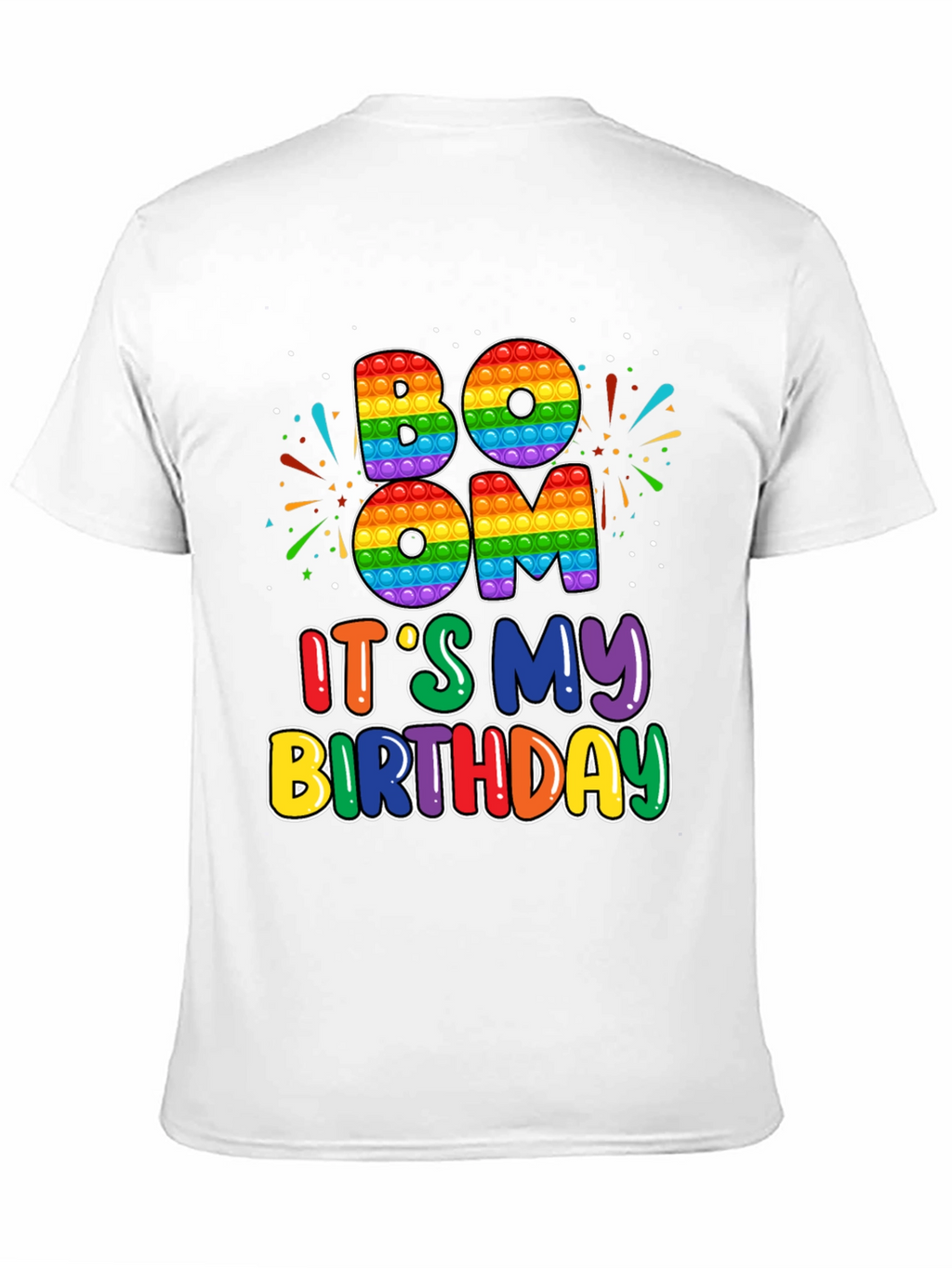 BOOM Its My Birthday T-Shirt - Rainbow Pop Design