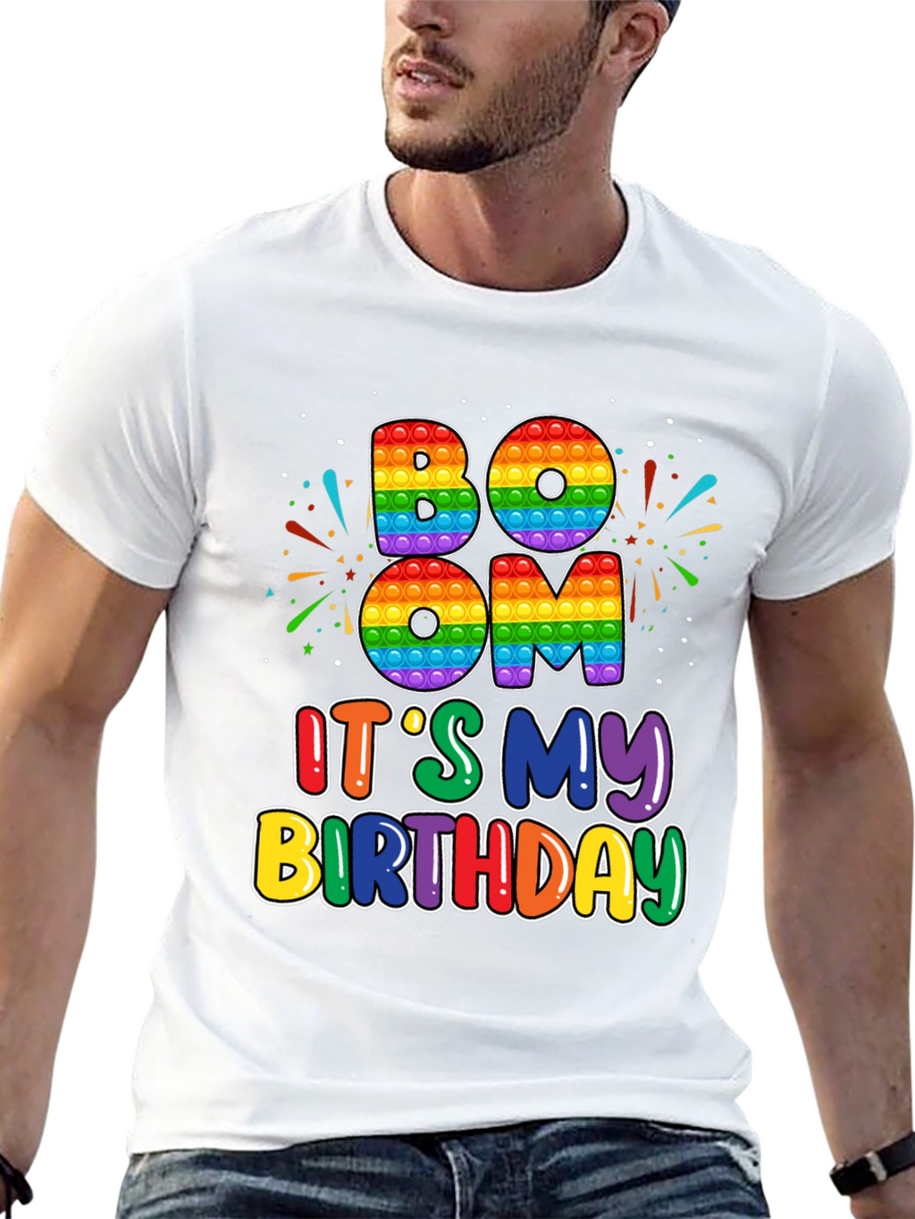 BOOM Its My Birthday T-Shirt - Rainbow Pop Design