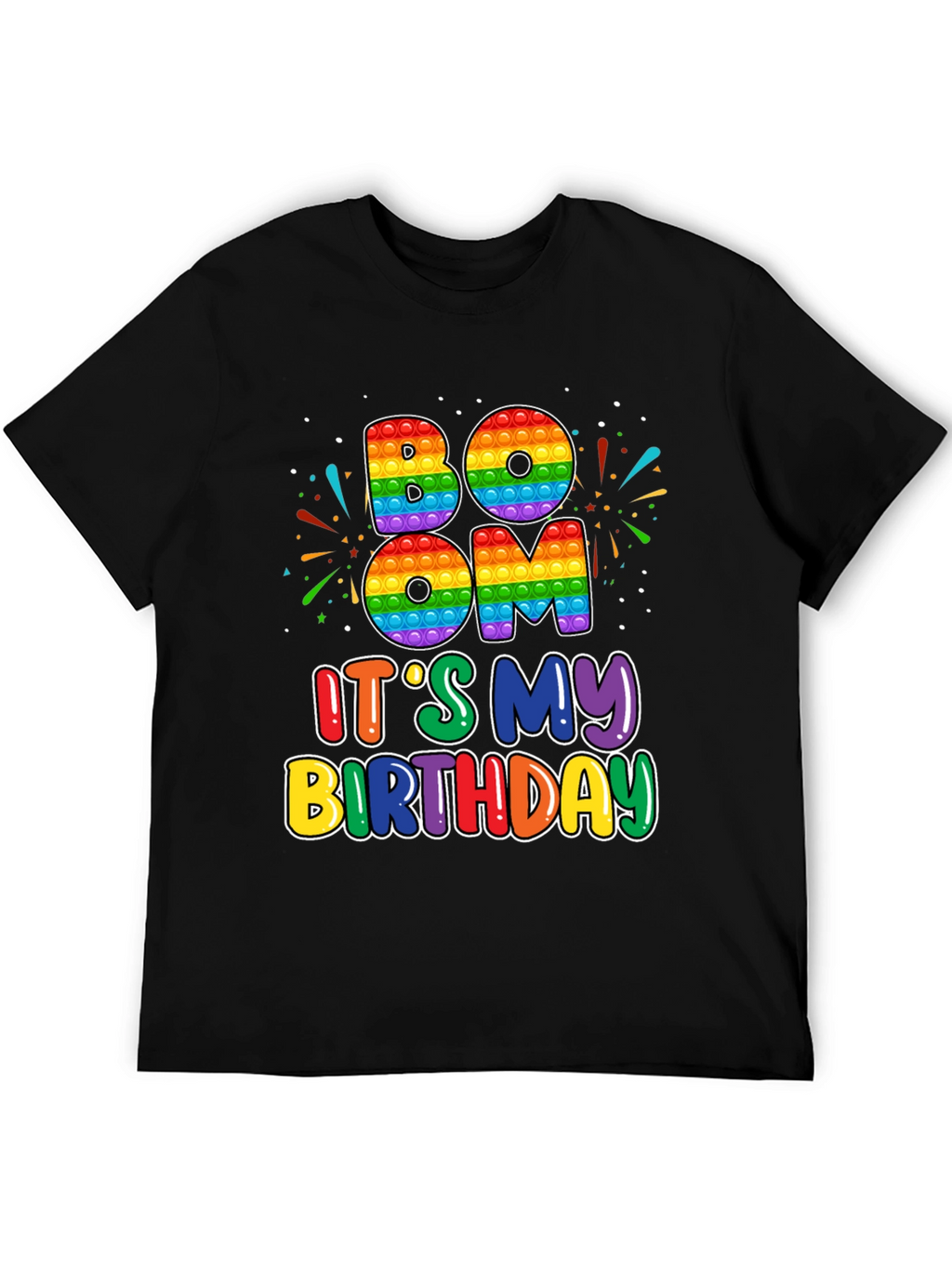 BOOM Its My Birthday T-Shirt - Rainbow Pop Design