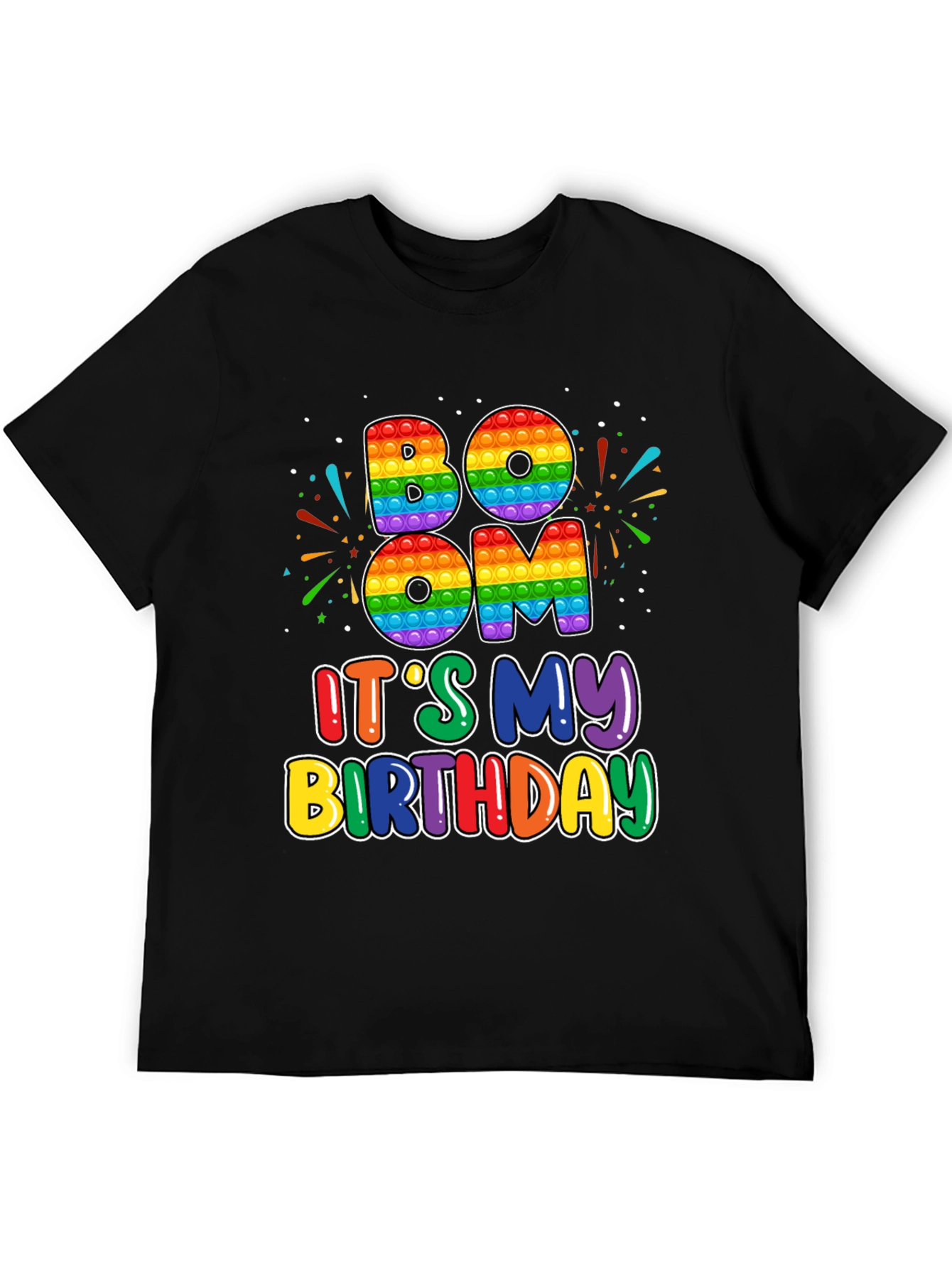 BOOM Its My Birthday T-Shirt - Rainbow Pop Design