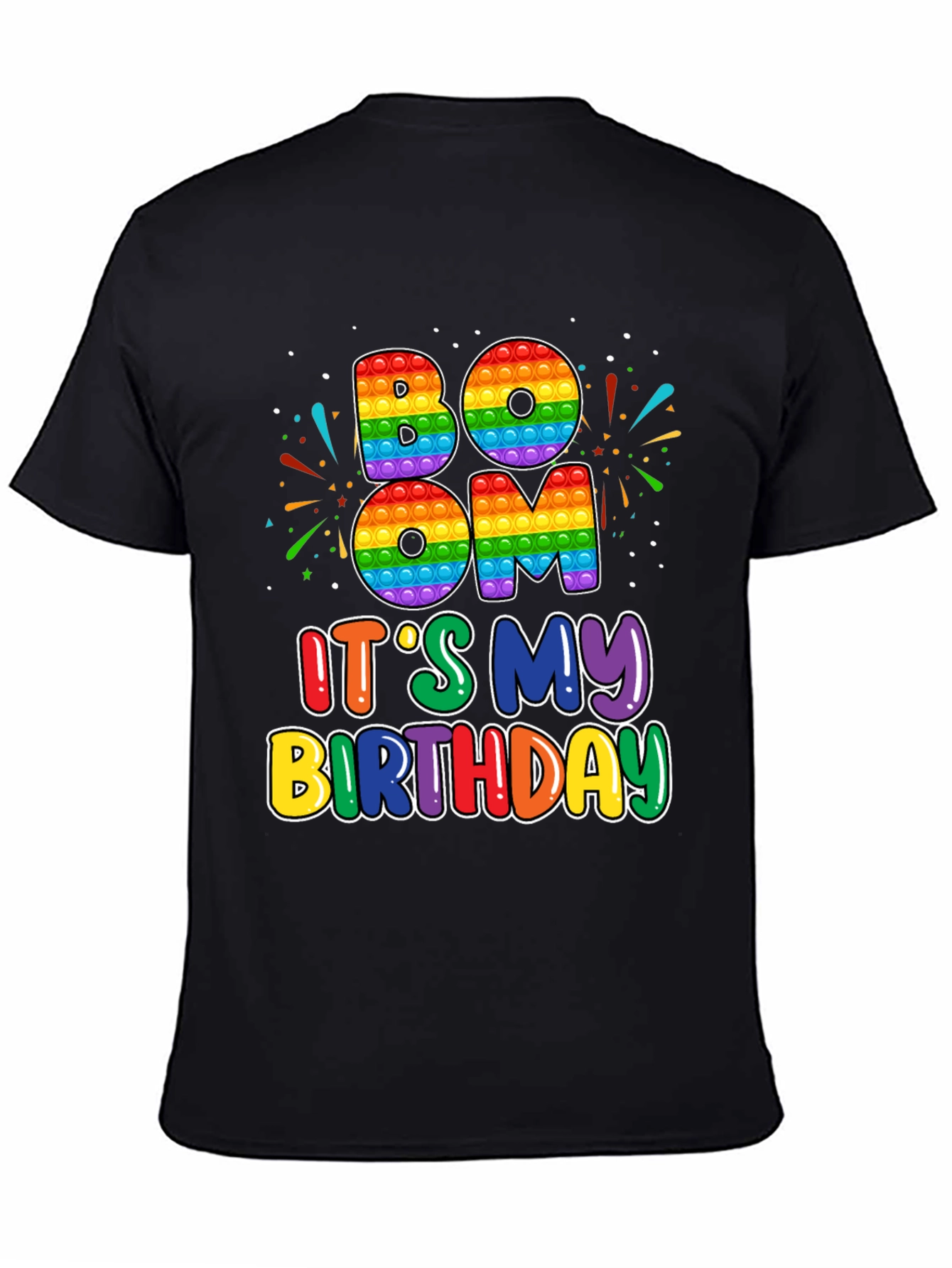BOOM Its My Birthday T-Shirt - Rainbow Pop Design