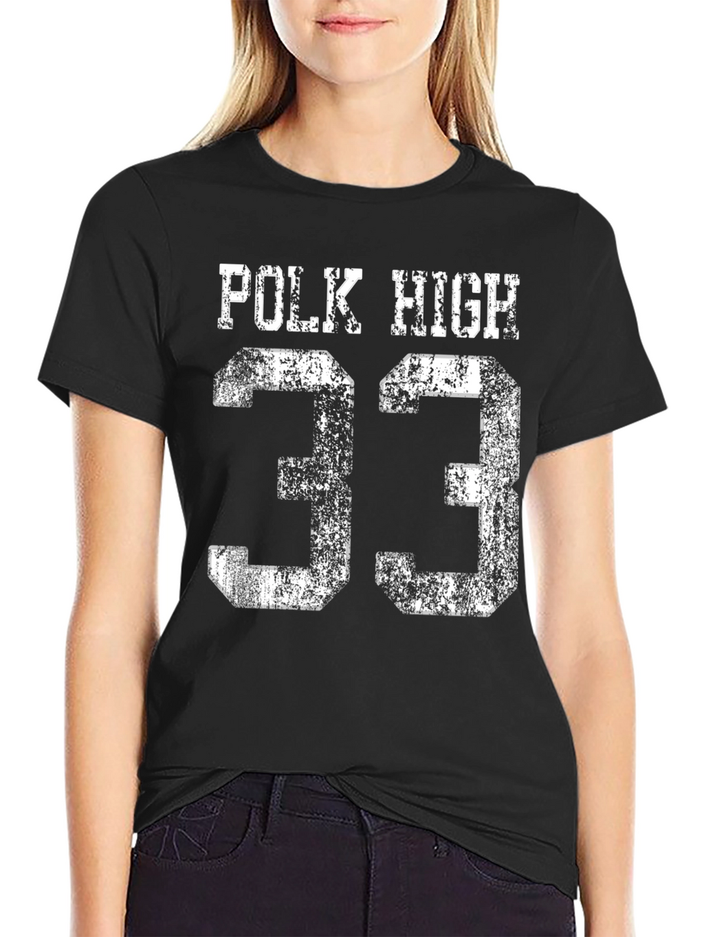 Polk High 33 T-Shirt - Distressed Graphic Tee
