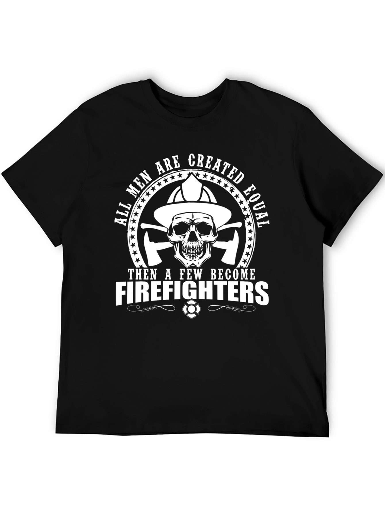 Firefighter Skull T-Shirt - All Men Created Equal Graphic Tee