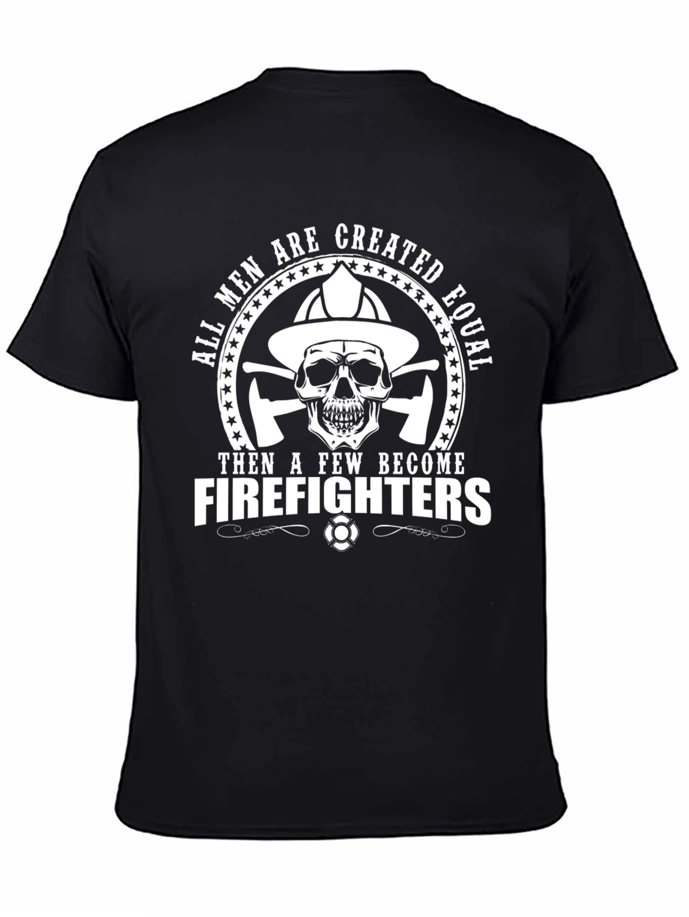 Firefighter Skull T-Shirt - All Men Created Equal Graphic Tee