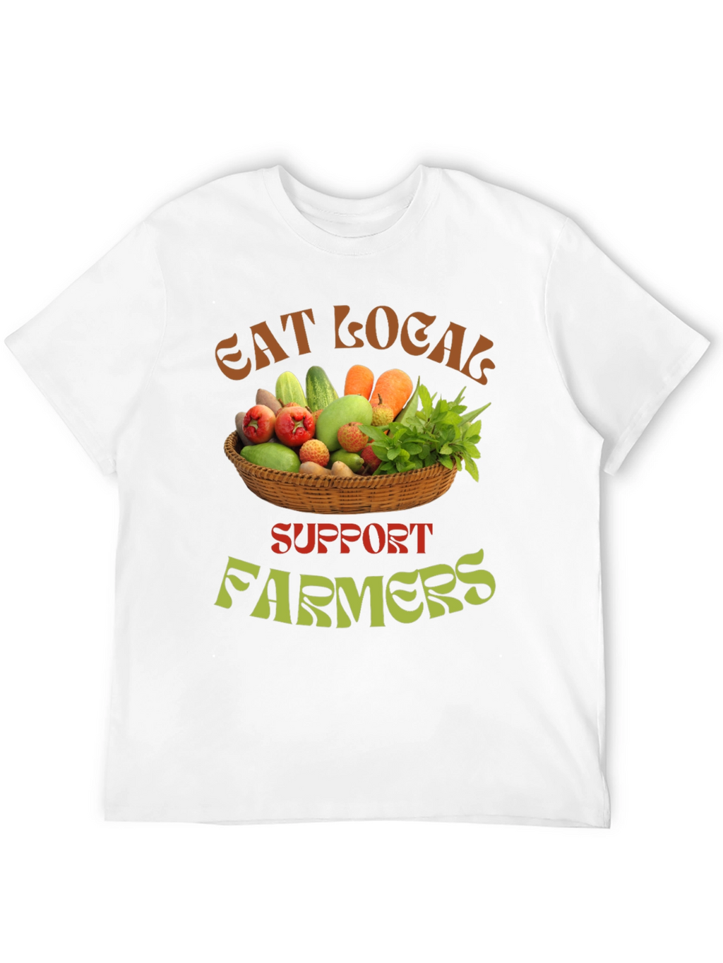 Eat Local Support Farmers Graphic T-Shirt