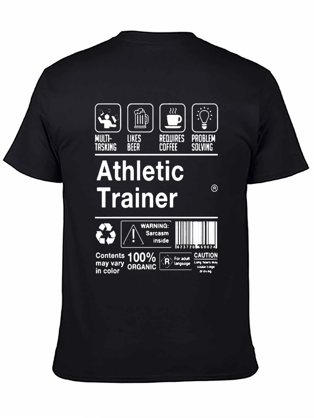 Athletic Trainer T-Shirt: Multi-Tasking Coffee Beer Problem Solving