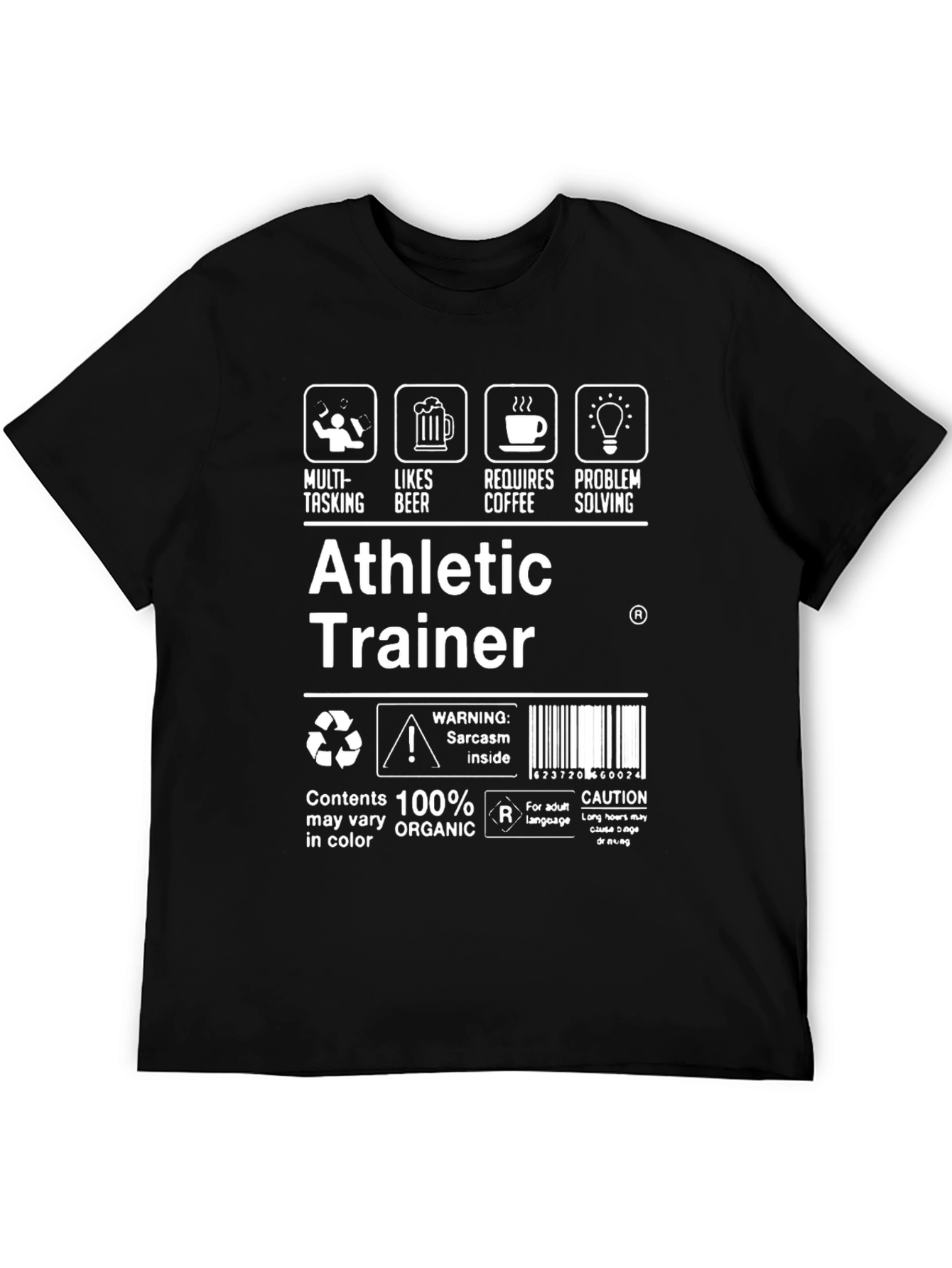 Athletic Trainer T-Shirt: Multi-Tasking Coffee Beer Problem Solving