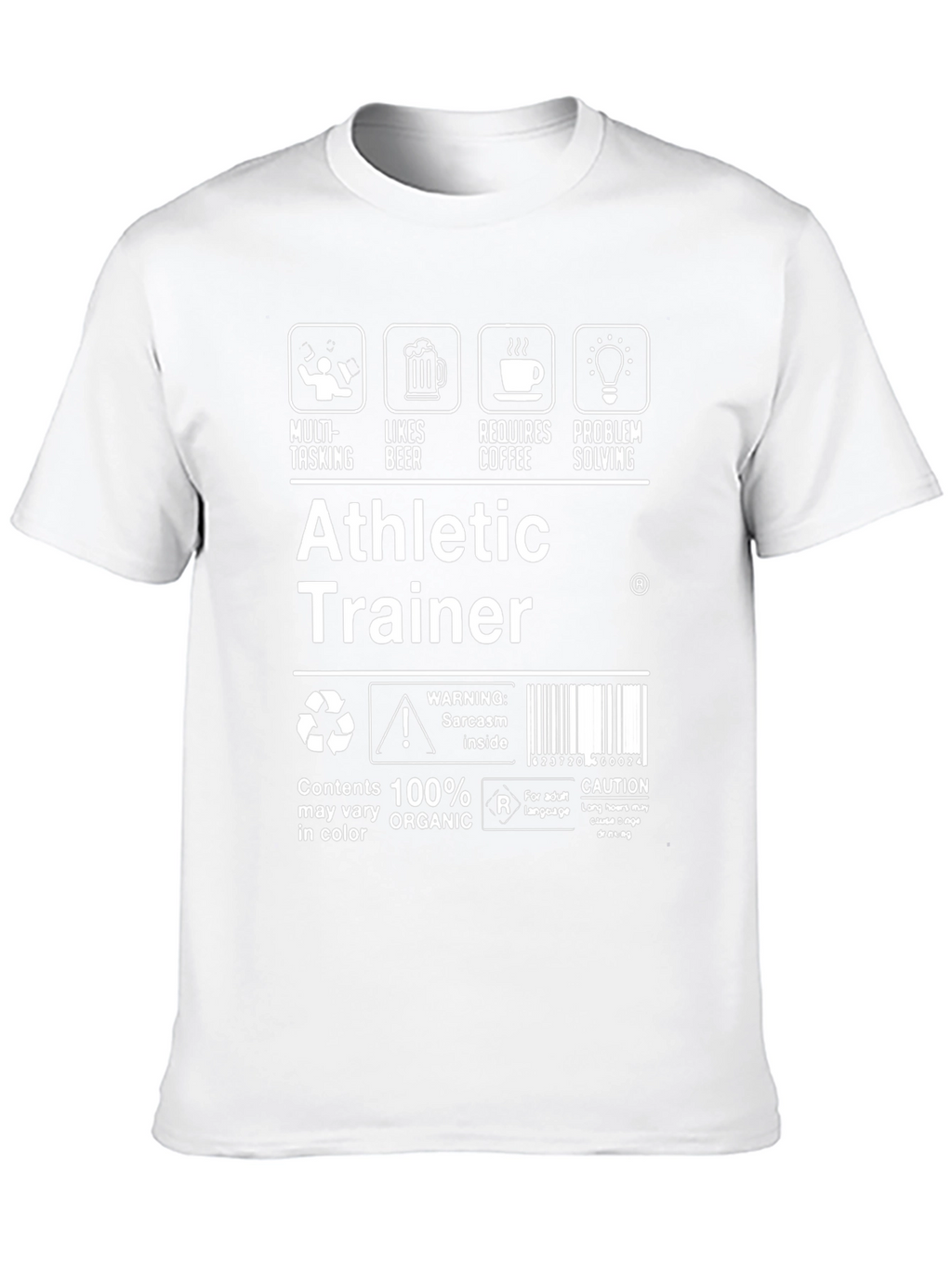Athletic Trainer T-Shirt: Multi-Tasking Coffee Beer Problem Solving