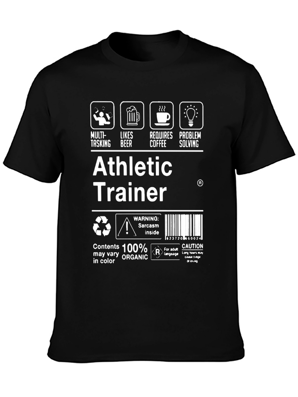 Athletic Trainer T-Shirt: Multi-Tasking Coffee Beer Problem Solving