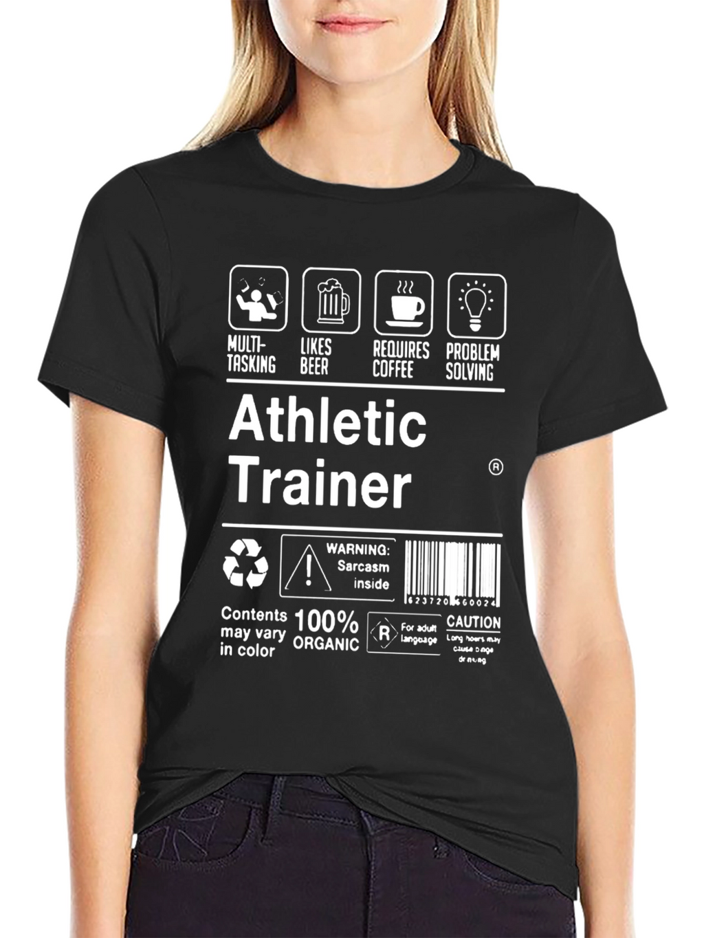 Athletic Trainer T-Shirt: Multi-Tasking Coffee Beer Problem Solving