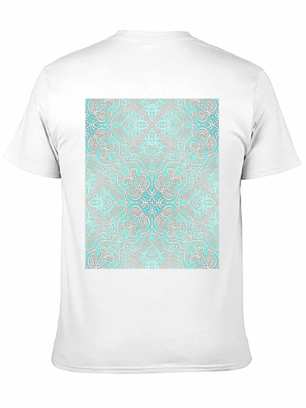 Patterned Graphic Tee - Black Casual Shirt