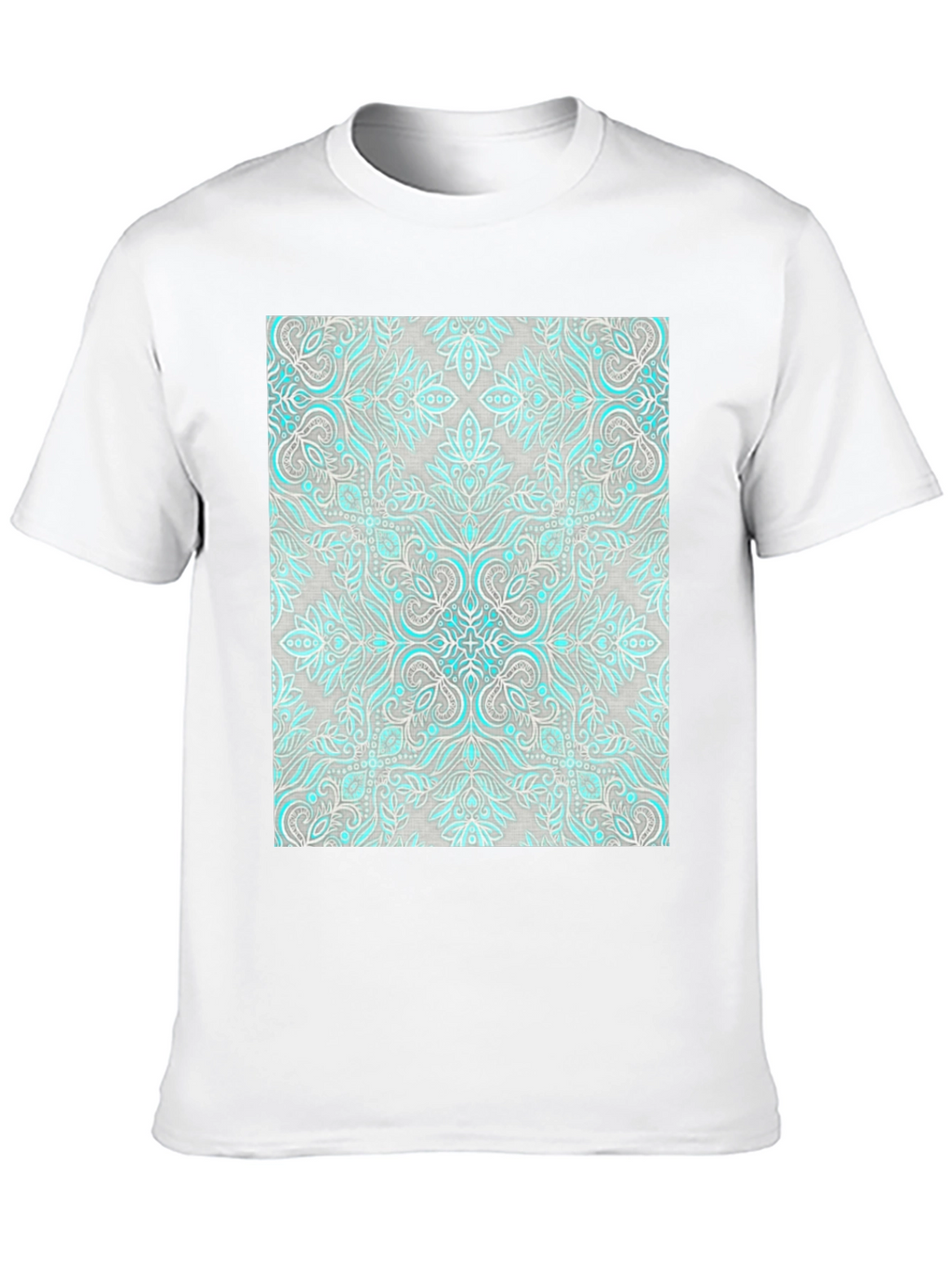 Patterned Graphic Tee - Black Casual Shirt