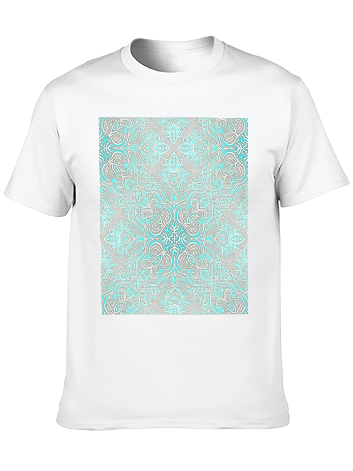 Patterned Graphic Tee - Black Casual Shirt