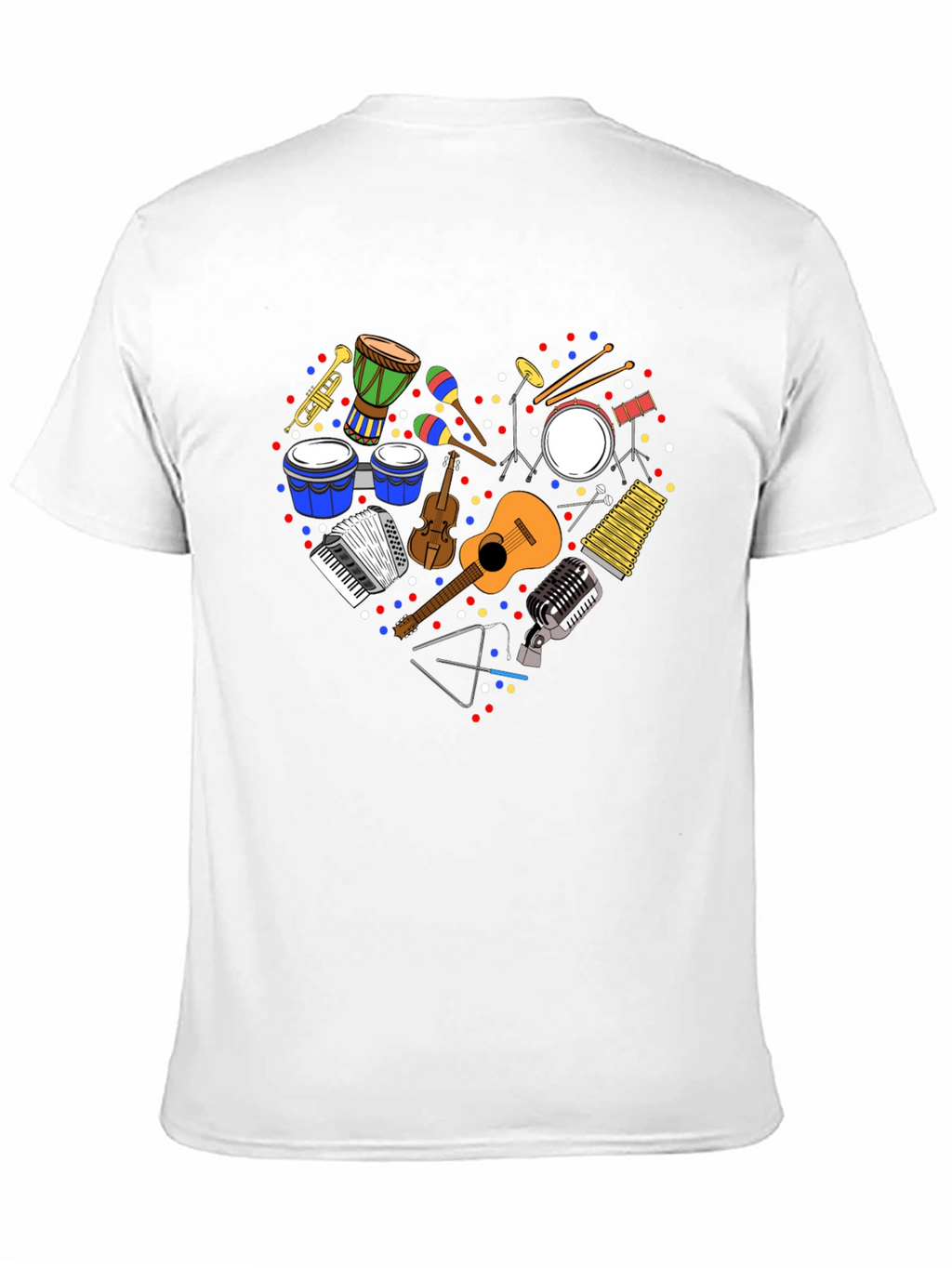 Music Instrument Heart Graphic T-Shirt