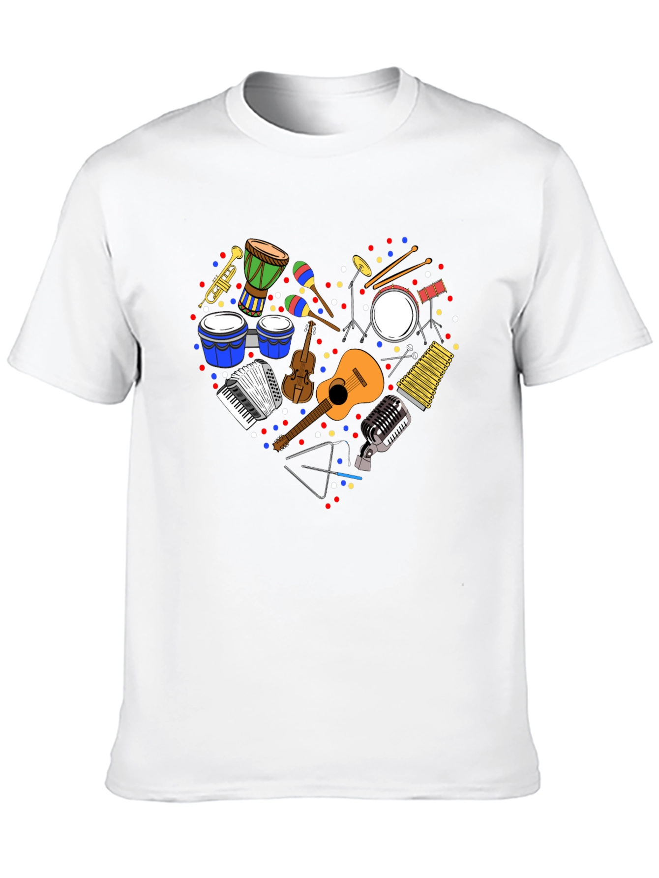 Music Instrument Heart Graphic T-Shirt