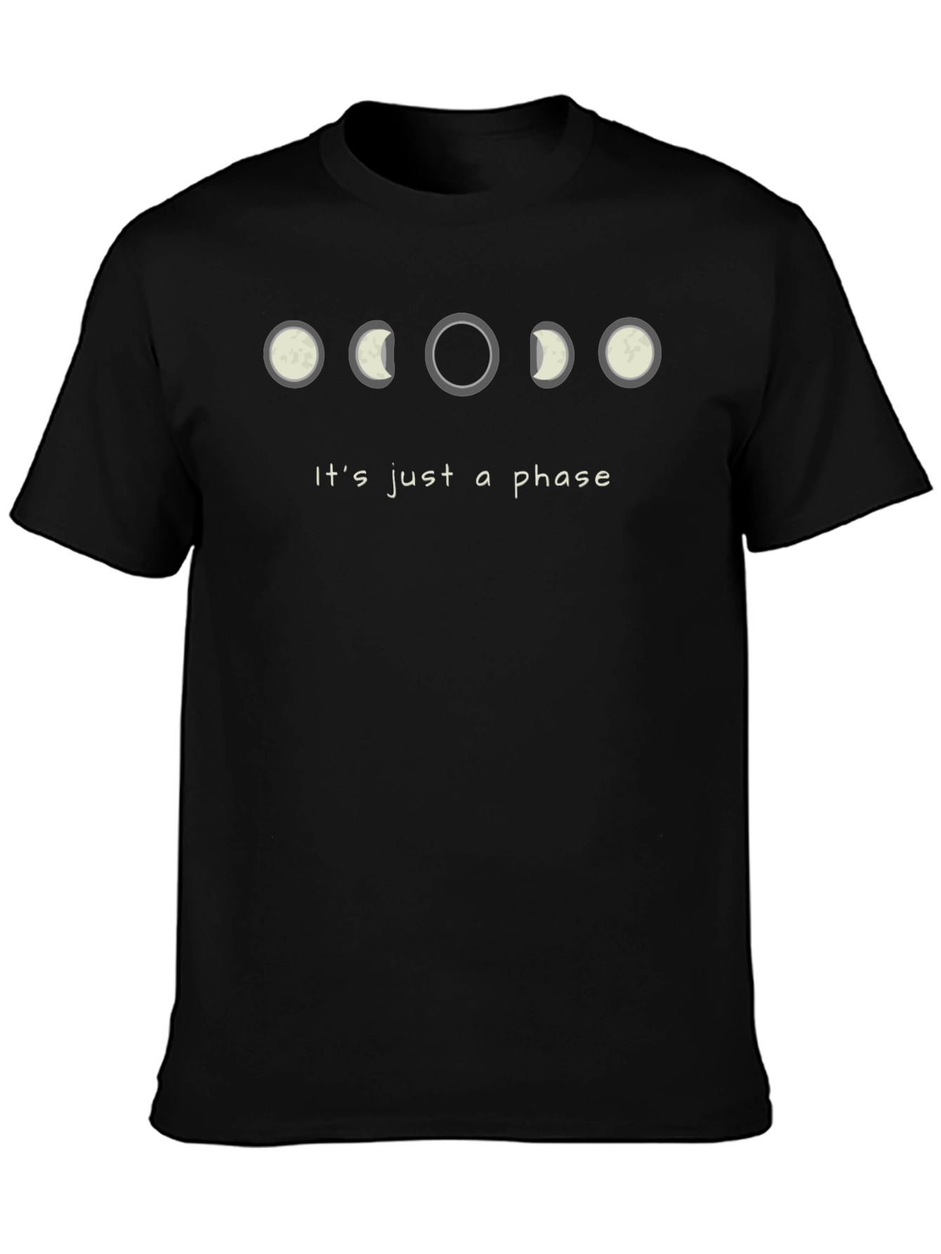 Phases of the Moon Graphic Tee - Its Just a Phase