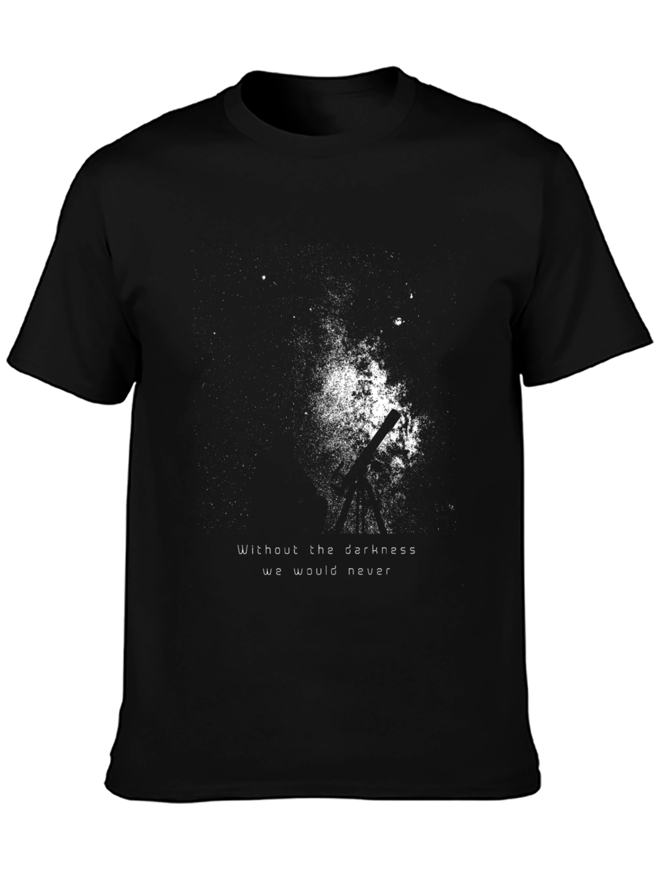 Mens Black T-Shirt with Abstract Graphic Print