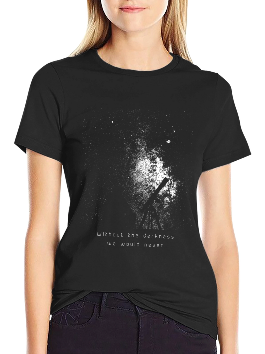 Mens Black T-Shirt with Abstract Graphic Print