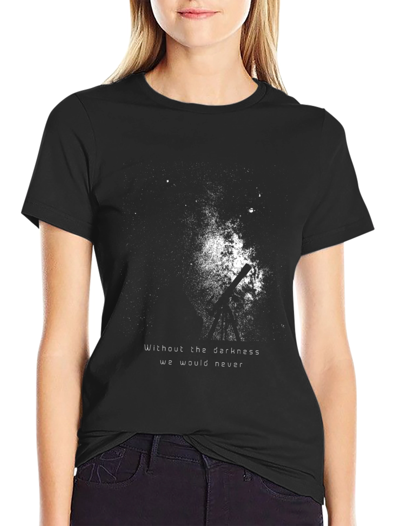 Mens Black T-Shirt with Abstract Graphic Print