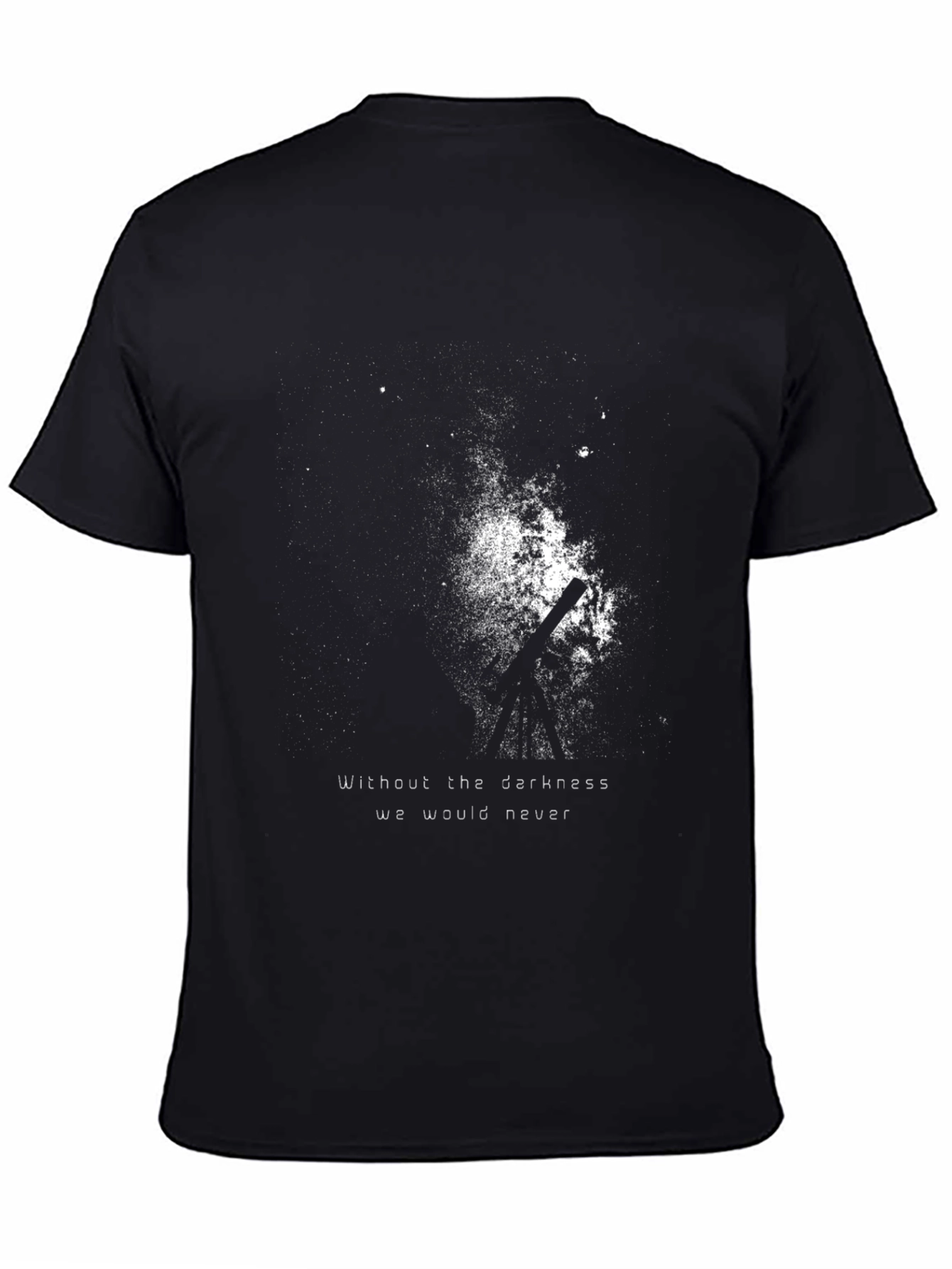 Mens Black T-Shirt with Abstract Graphic Print