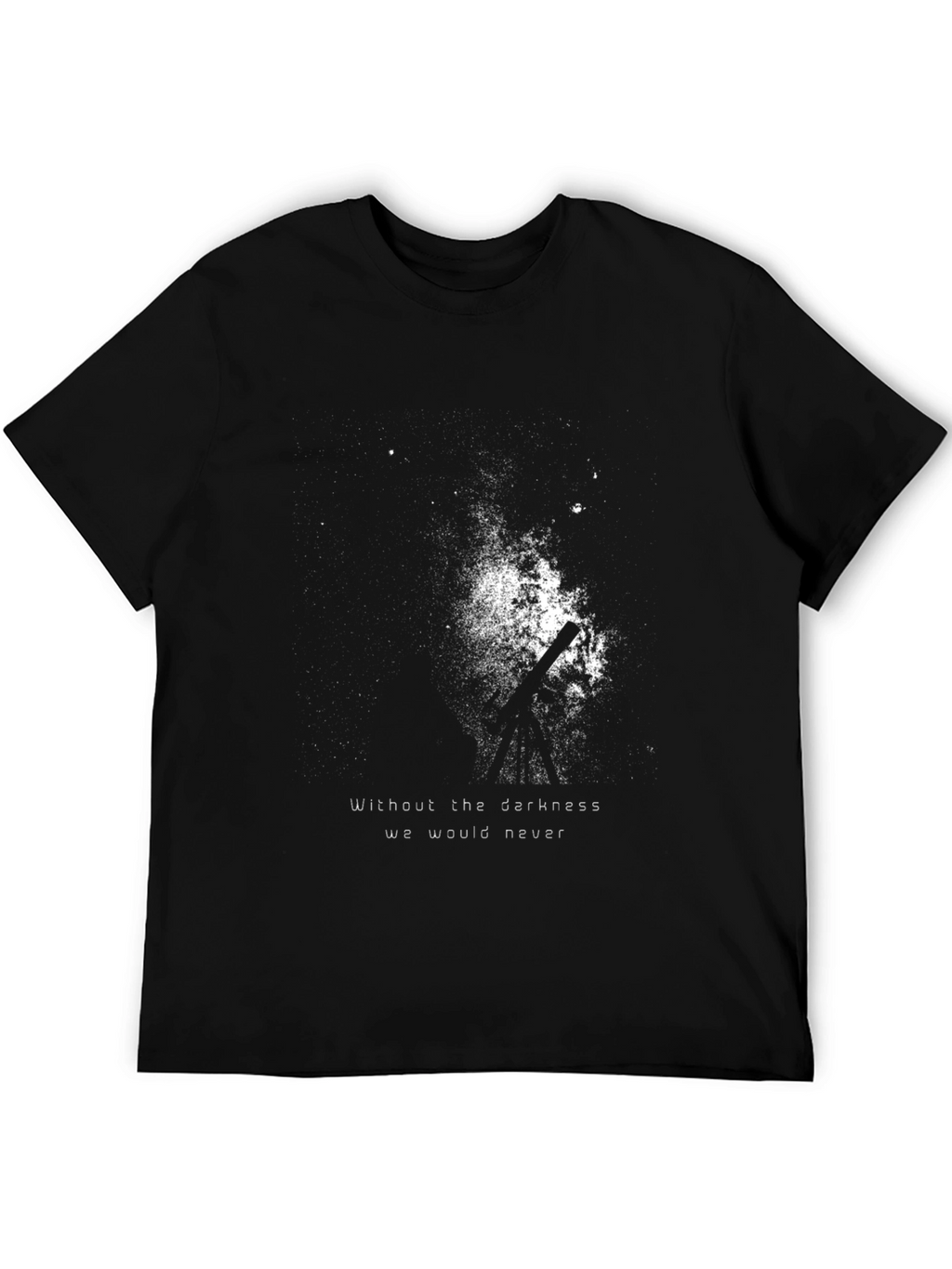 Mens Black T-Shirt with Abstract Graphic Print