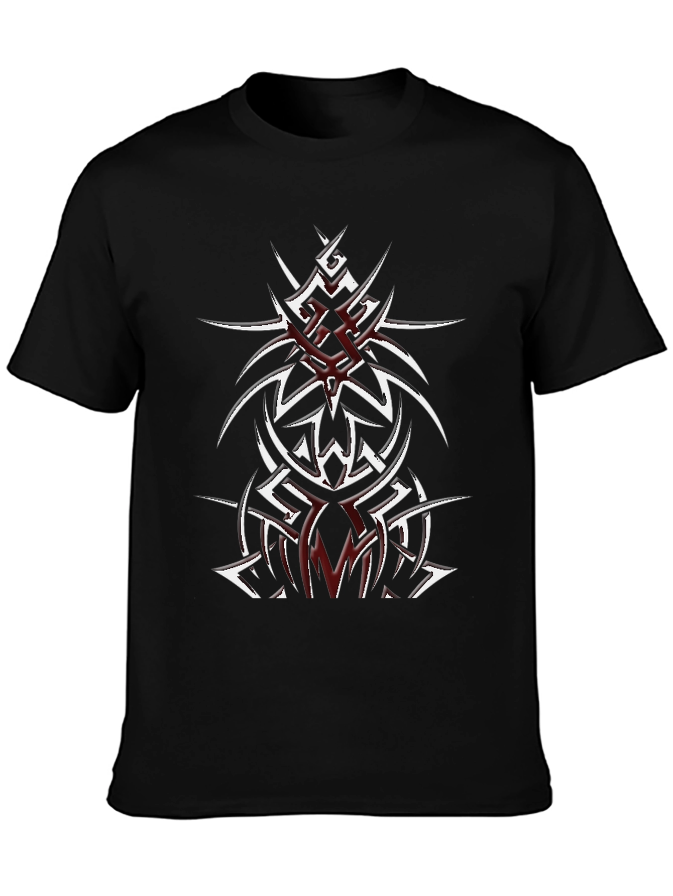 Tribal Tattoo Graphic Black T-Shirt