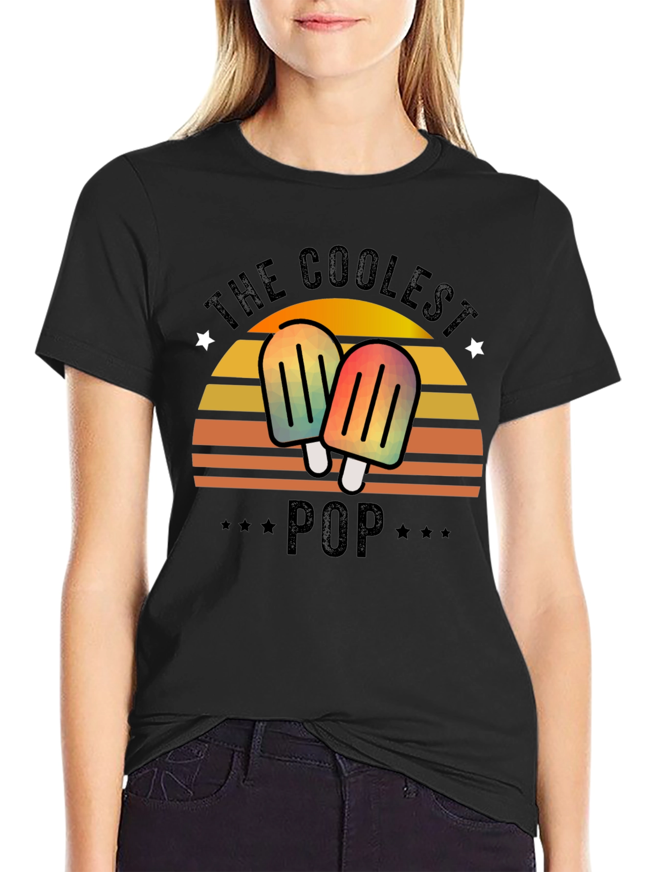 The Coolest Pop T-Shirt - Retro Popsicle Dad Tee
