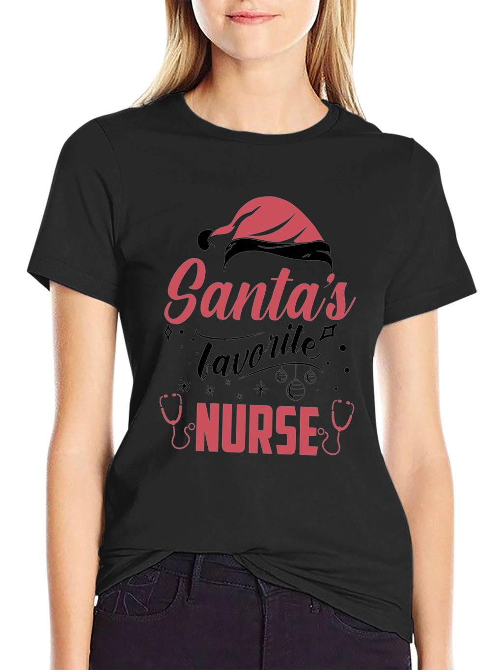 Santas Favorite Nurse T-Shirt