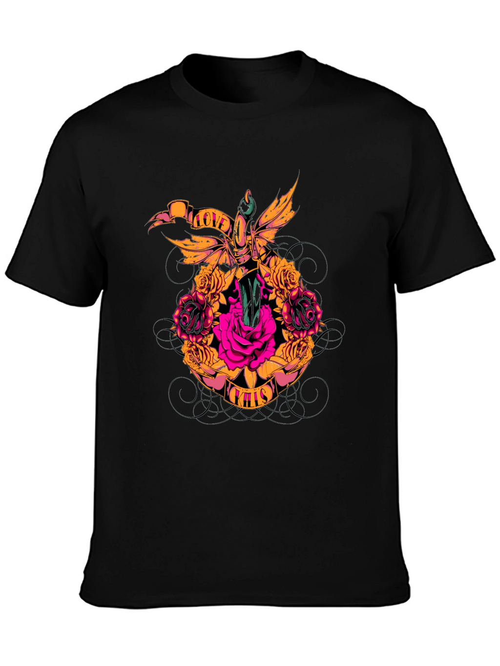 Rose & Dagger Graphic Tee - Love Kills
