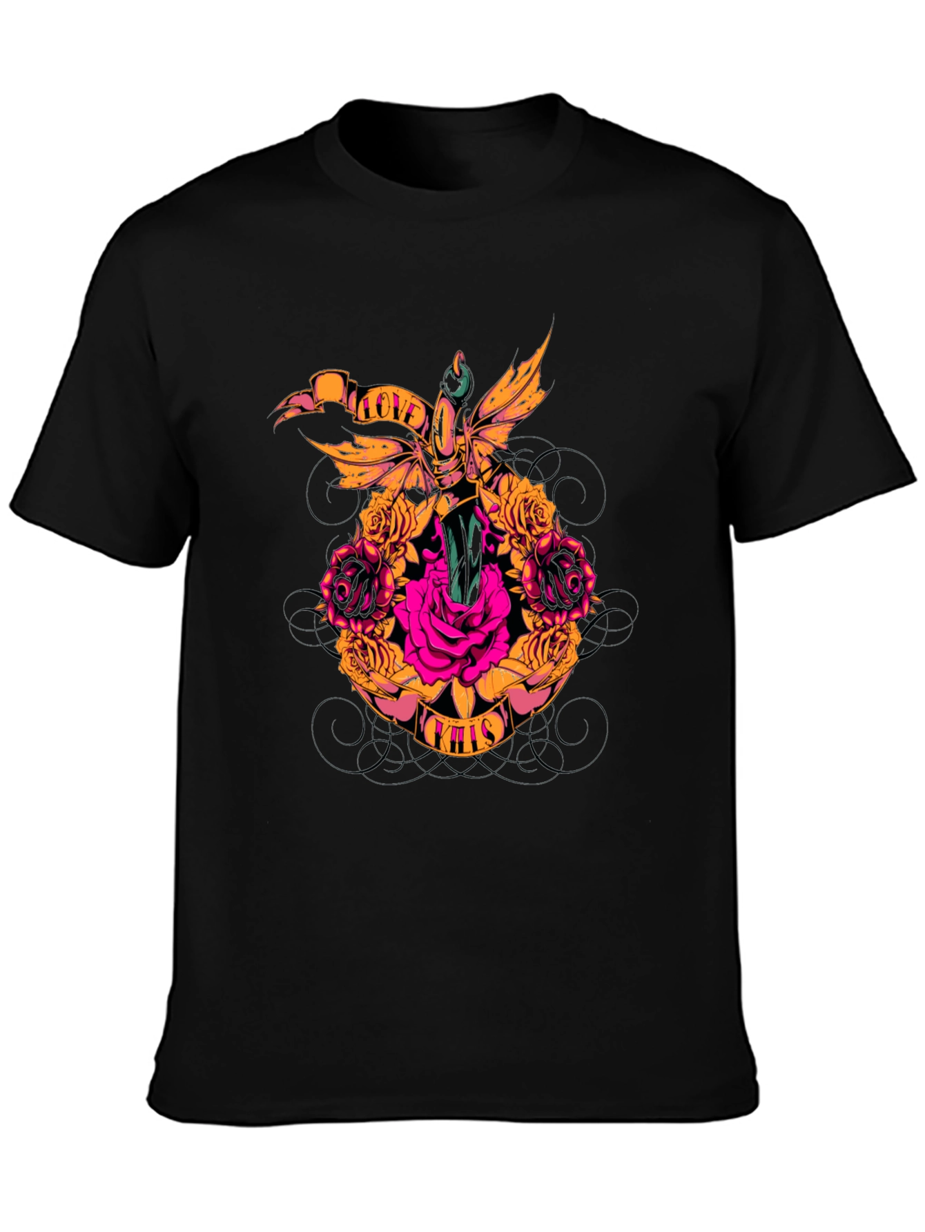 Rose & Dagger Graphic Tee - Love Kills