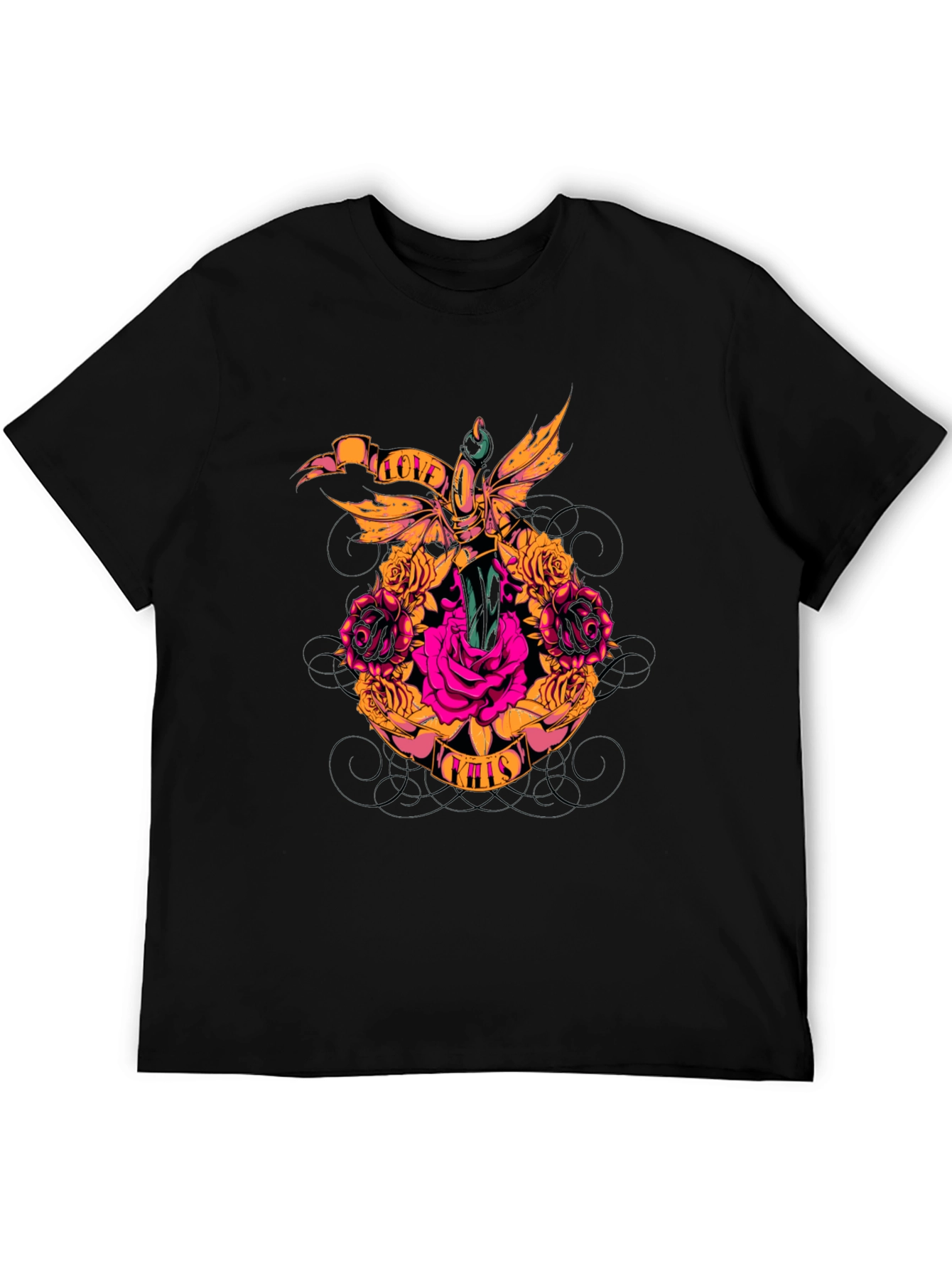 Rose & Dagger Graphic Tee - Love Kills