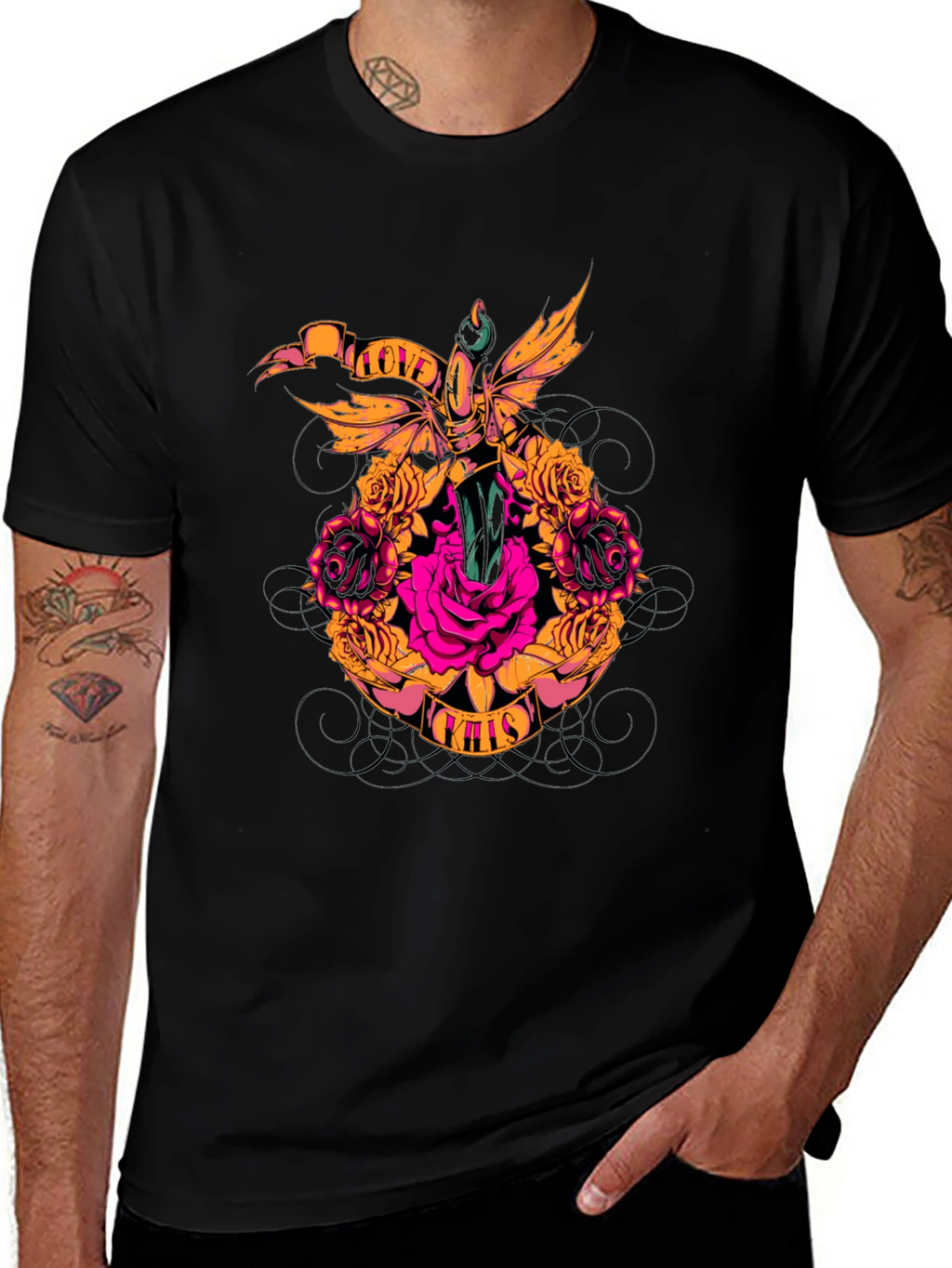 Rose & Dagger Graphic Tee - Love Kills