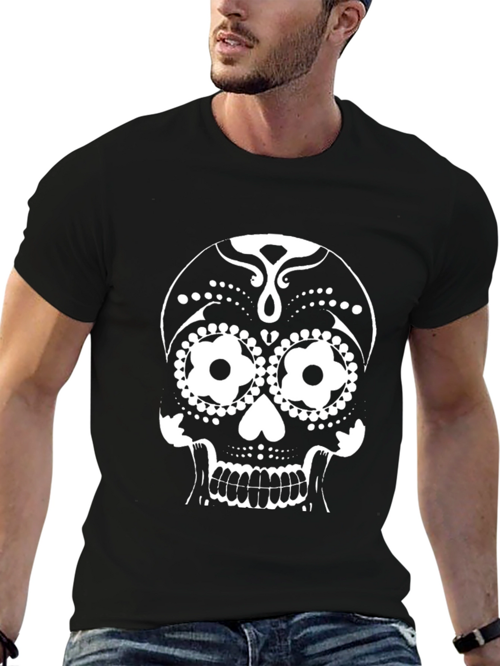 Day of the Dead Sugar Skull Graphic Tee