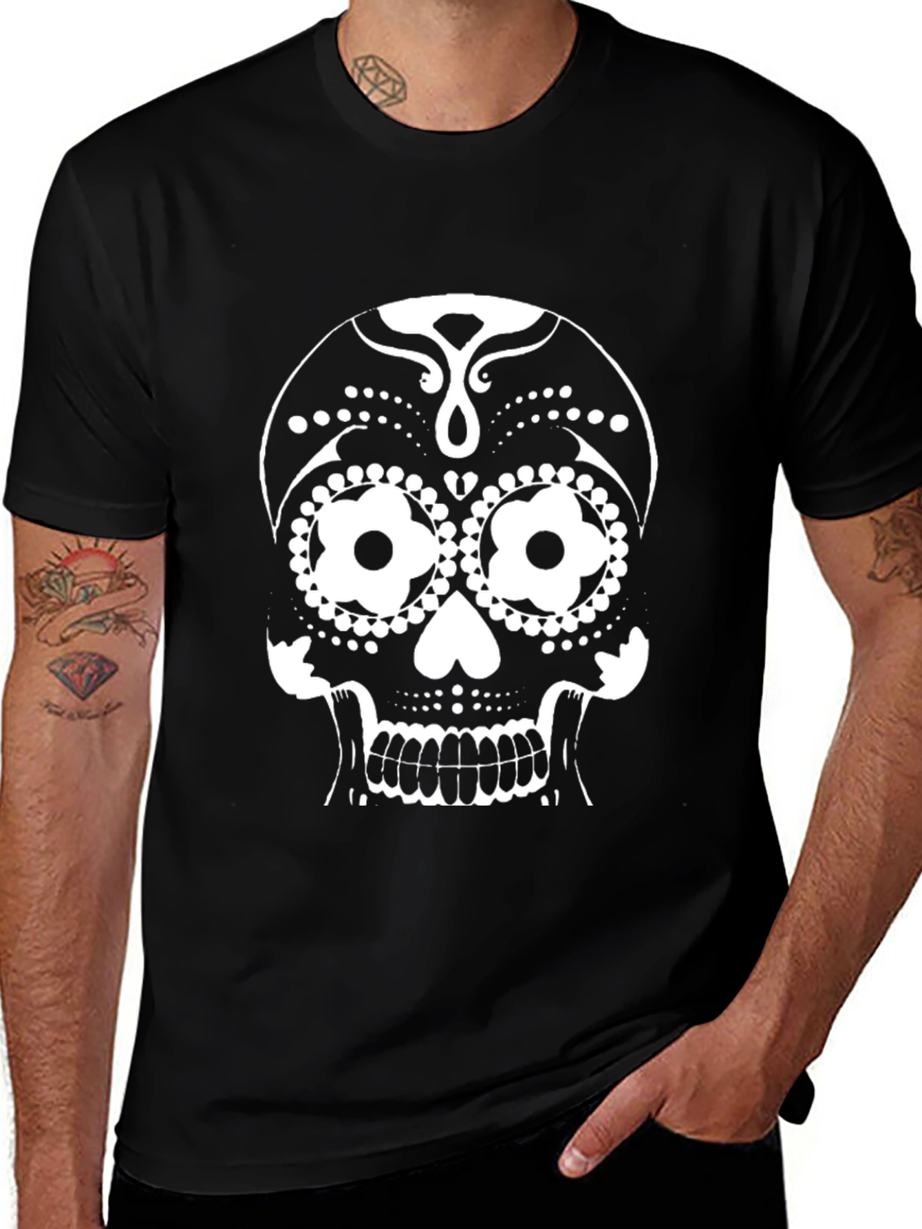 Day of the Dead Sugar Skull Graphic Tee