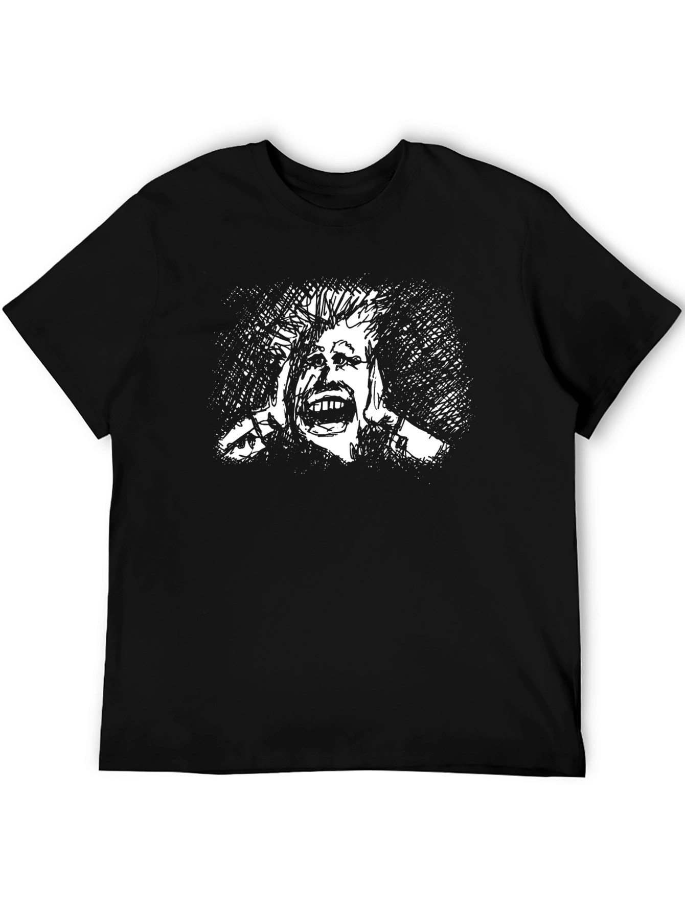 Distressed Graphic Tee - Bold Artistic Design