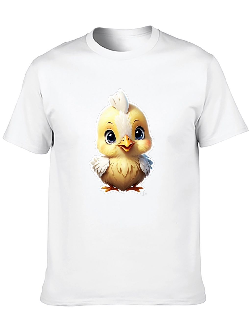 Cute Cartoon Chick Graphic Tee - Soft Cotton Blend