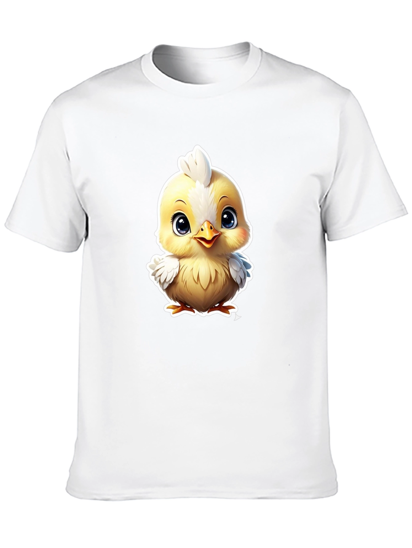 Cute Cartoon Chick Graphic Tee - Soft Cotton Blend