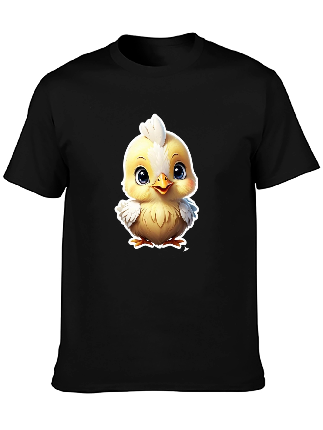 Cute Cartoon Chick Graphic Tee - Soft Cotton Blend