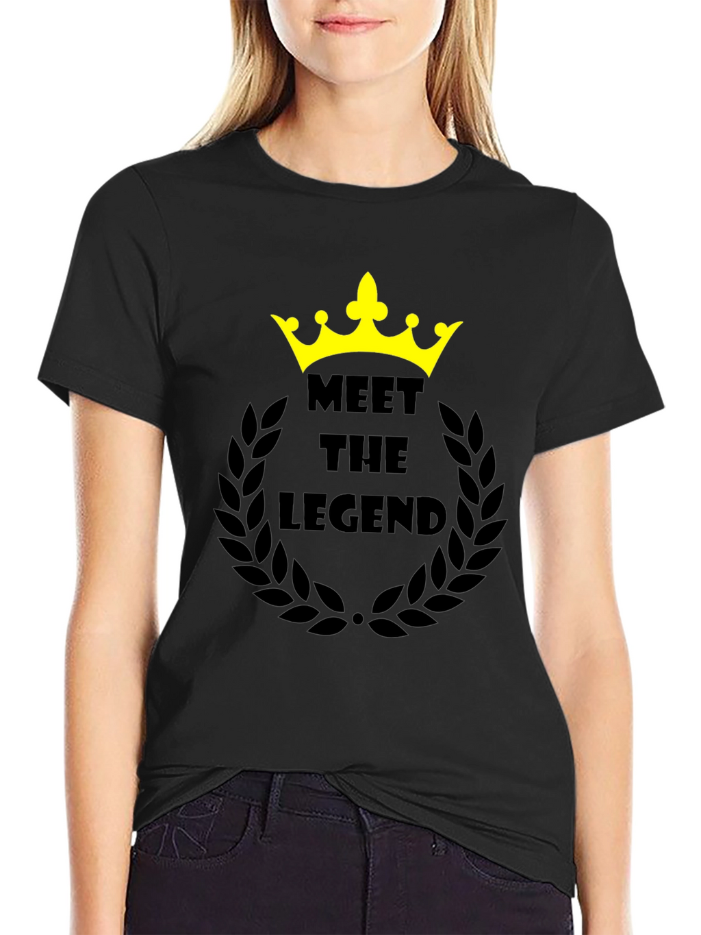 Meet the Legend Black Graphic T-Shirt