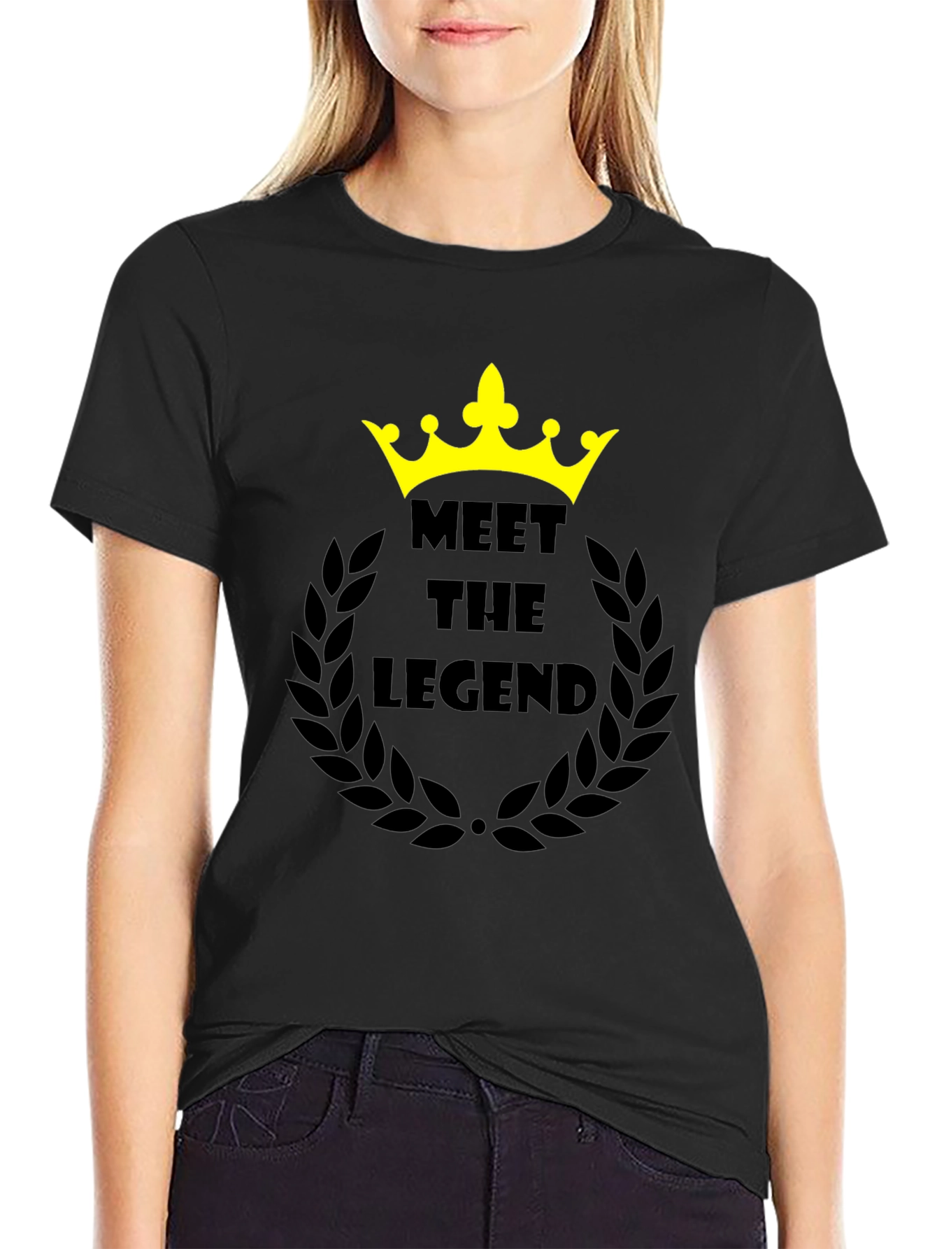 Meet the Legend Black Graphic T-Shirt