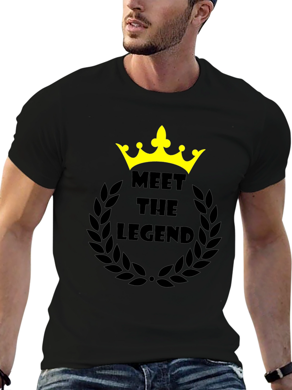 Meet the Legend Black Graphic T-Shirt