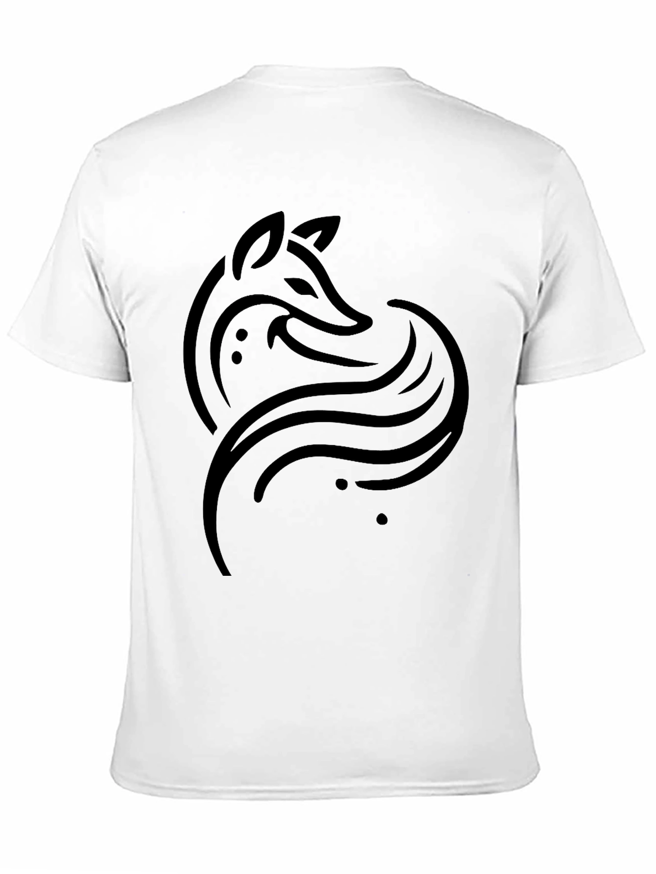 Fox Graphic Print Black T-Shirt